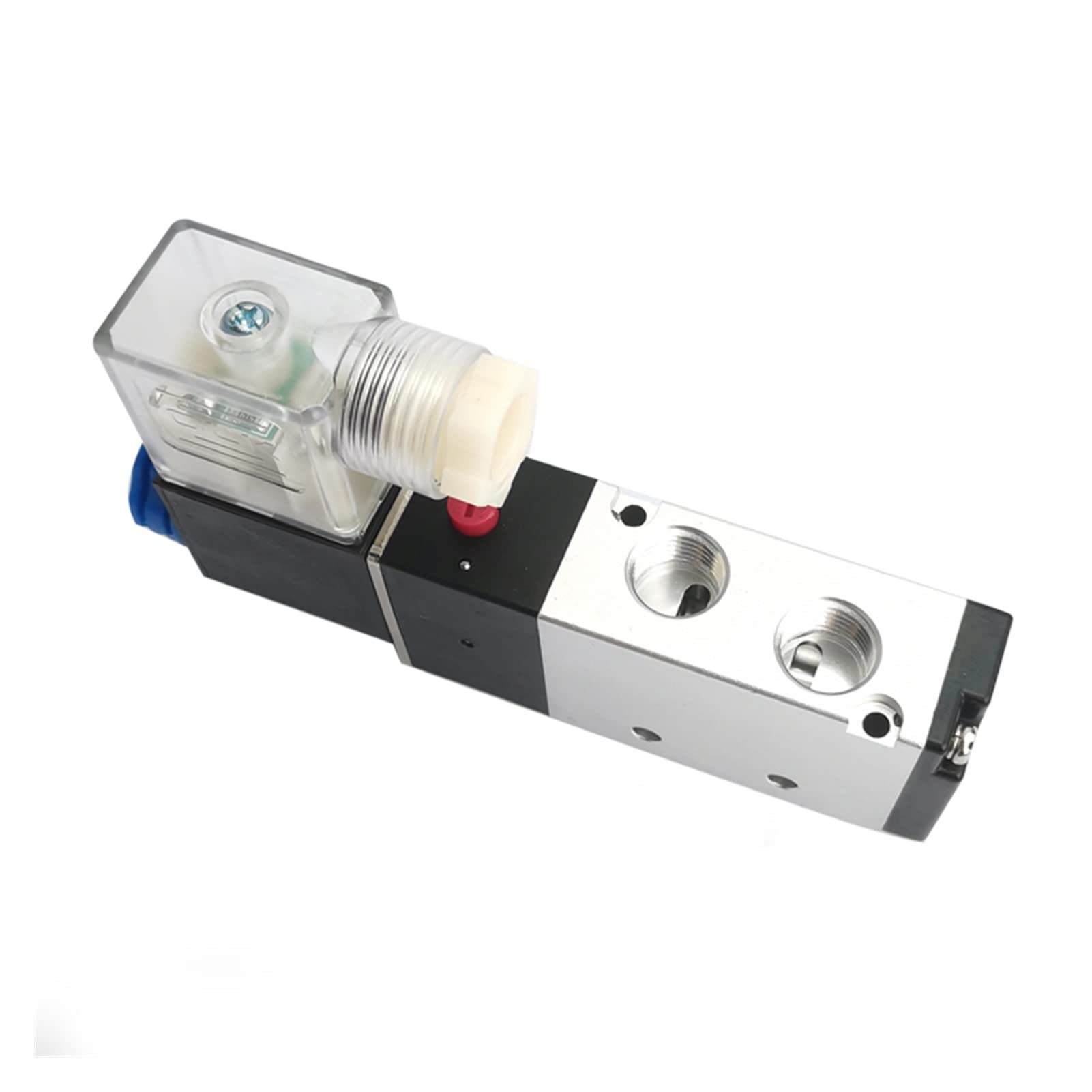 Zawór 4V110-06 4V210-08 4V310-10 4V410-15 Elektromagnetyczne pneumatyczne zawory pneumatyczne 2 pozycje i 5-drożny 1/4 DC12V DC24V solenoid 5/2 (kolor: Ac24v, rozmiar 4V(Dc12v, 4V410-15)