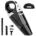 LOLLDEAL Rechargeable Cordless Handheld Vacuum, Powerful Hand Vacuum Cleaner, 12V 100W with Quick Charge, Light Weight Portable Hand Held Vacuum, Durable Stainless Steel Filter, Carry Bag, Black