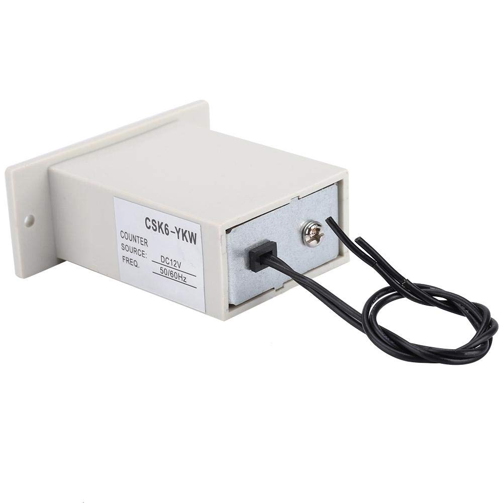 CSK6-YKW Electromagnetic Counter 6 Digit 0-999999 Counting Range Electronic Pulse Counter Digital Counter Totalizer Digital Electronic Punch Counter Electromagnetic Pulse Counter (DC 12V) - Image 8 thumbnail