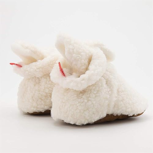 Miniatura 4 de Bellocasa Botines de forro polar para bebés, niños y niñas, pantuflas antideslizantes con agarre suave, zapatos de calcetín para recién nacidos,