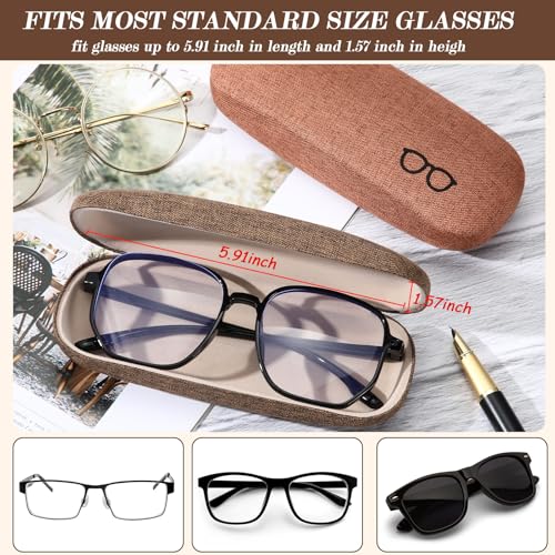 Image of Kanayu 20 /40 /60 /100 Pcs Hard Shell Glasses Case Bulk Linen Fabric Protective Eyeglasses Case Eye Glasses Sunglasses Protector