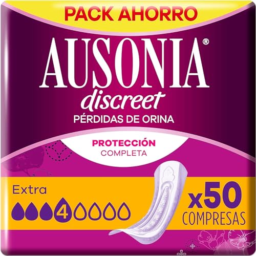 Ausonia Discreet Compresas Incontinencia Mujer, Extra, 50 Unidades, Protección Completa que Apenas...
