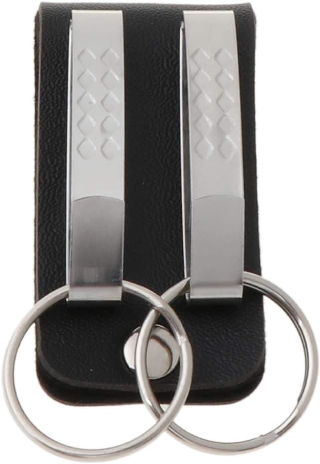 Delicate Leather Belt Loop Keychain with Detachable Clips image 3