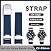 JWTPRO 22x20mm Diver and Marine Waterproof Soft Silicone Rubber Watchband Wrist Watch Band Belt for Ulysse Nardin Strap Folding Buckle (Color : Blue, Size : 22MM)