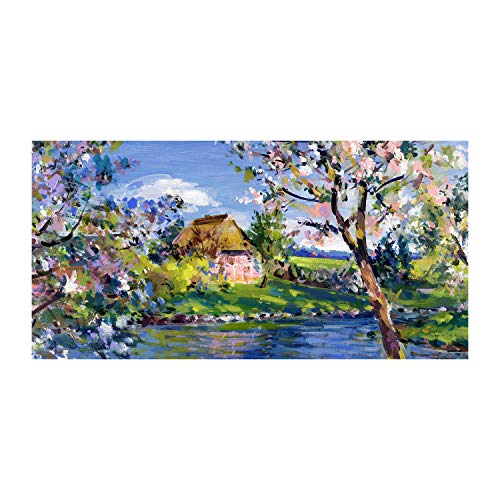 Fond de hotte en verre Tulup pour illuminer votre cuisine d'un paysage de printemps coloré