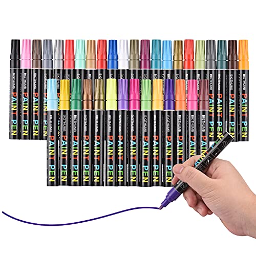 Mingzhe Bigthumb 36 cores canetas de tinta à base de óleo conjunto de marcadores de tinta à prova d