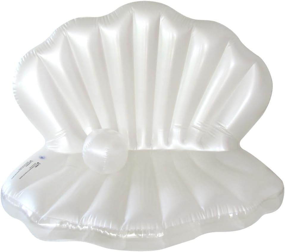 Treasure Gurus Giant Clam Shell Pool Float Adult Swimming Floats Kids Water Toys Mermaid Birthday Party Decor