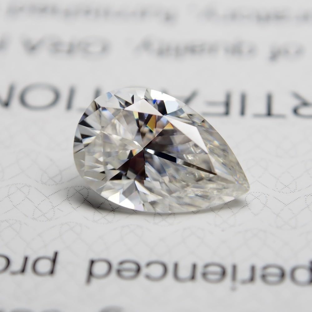 Wholesale White D Color Moissanite Loose Gemstones VVS1 3x5-9x13mm 1ct 2ct Pear cut Loose Stone With Certificate