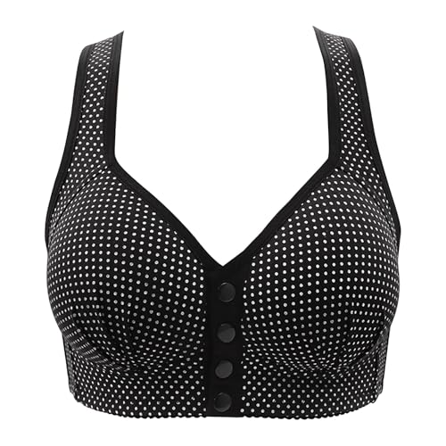 ZTFYKLIN Sujetadores Reductores con Cierre Frontal para Mujeres Mayores, Y Tallas Grandes. Apoyo (Black, S) Broche Delantero Sujetador Invisible Multiescote Apertura Delantera Dim De Maternidad