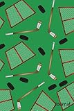 hockey nets  Journal: Green hockey sticks nets notebook