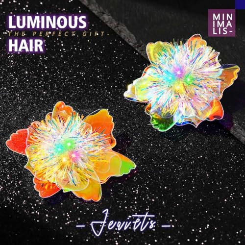Pinzas de Pelo Flores LED Pack de 2 miniatura 2