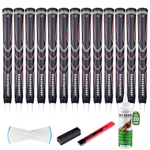 Goashpeaot Polyurethane Golf Grips Pack of 13 with Regripping Kit，Advanced