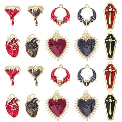 Breloques gothiques en émail et pendentifs Halloween fabrication bijoux