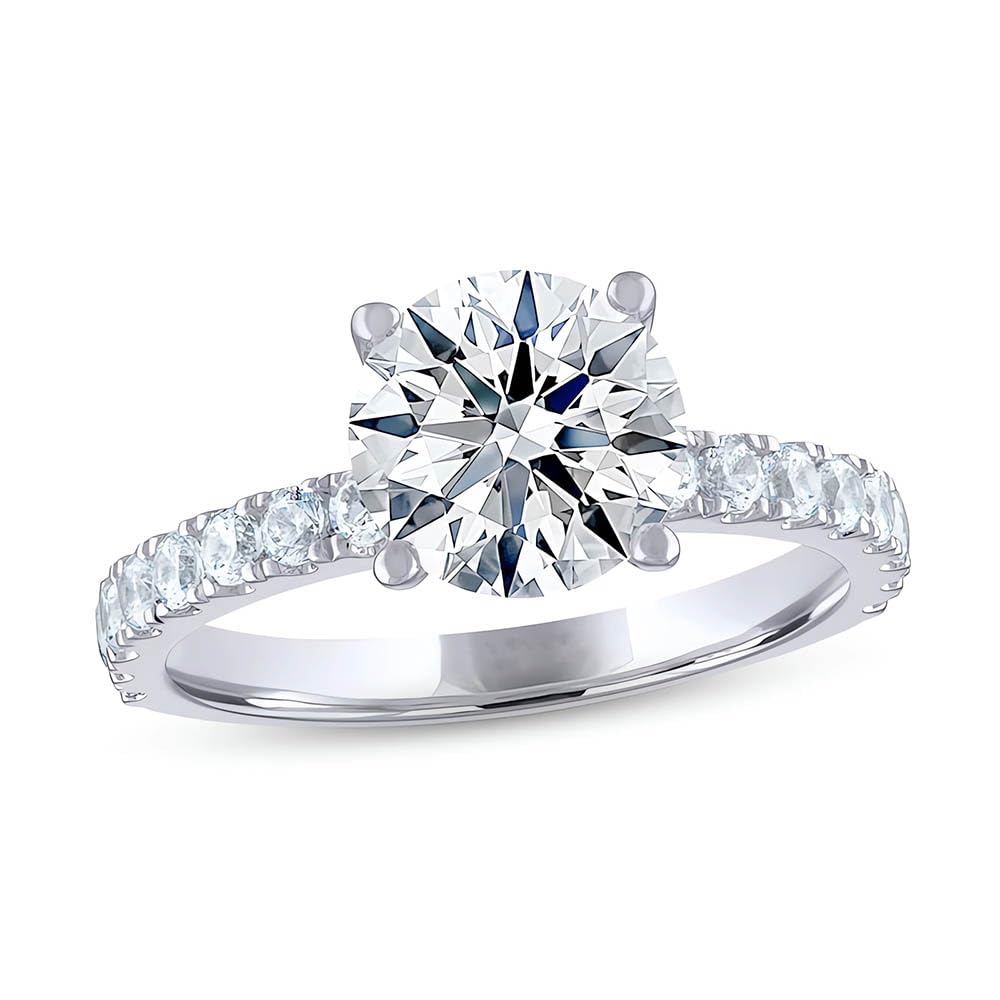 Verlobungsring Damen Gold 9K/14K/18K Eheringe Damen 1/2/3 Karat Diamantring Brillantschliff AAAAA Zirkonia ring Verlobung Hochzeit Geschenk Ring für Frauen mit CZ