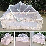 Kicode Verano Cama de bebé Told infantil Canopy Mosquitera 