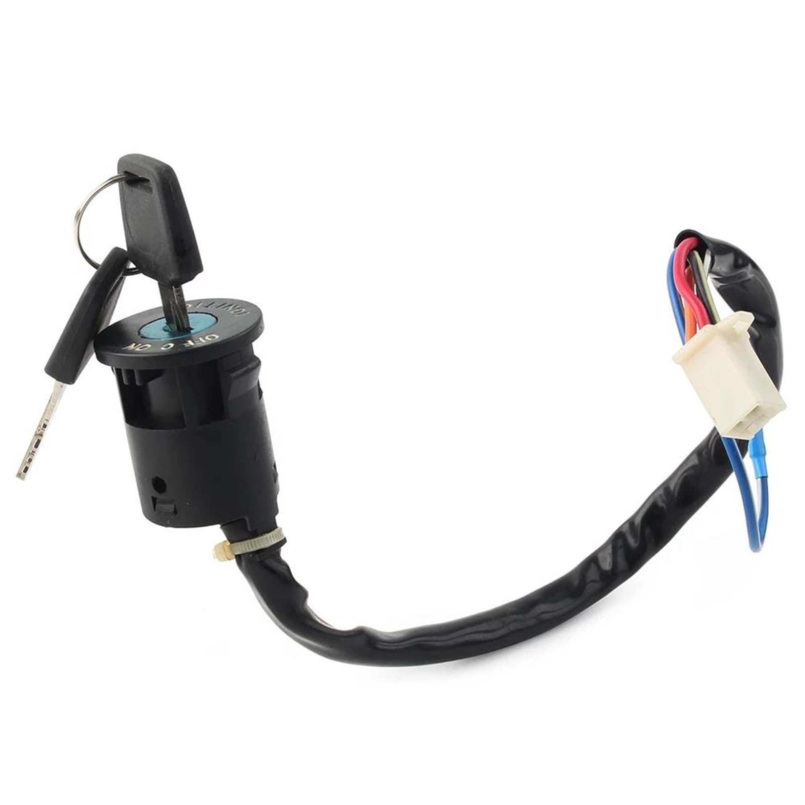 Barril Encendido Moto Llave Interruptor Encendido 4 Cables Para Motocicleta Con Tapa Para ATV Chino 125cc 50-250cc Para Mini Quad Para ATV Piezas Repuesto Moto Interruptor Encendido Moto