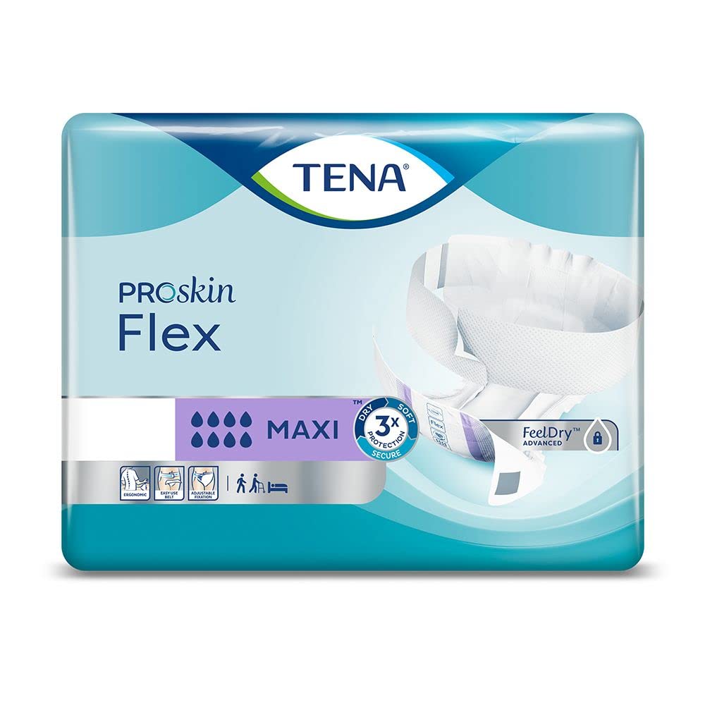 Tena ProSkin - Flex Maxi Pannolini a Cintura per Incontinenza Large, 22 Pezzi