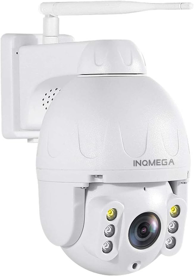INQMEGA PTZ WiFi Camera, 2.4G HD 1080P Wireless Security Surveillance Pan Tilt Digital 4X Zoom,Night Vision Two-Way Audio Plastic IP66 Weatherproof Motion Detection & E-Mail/Push Alerts