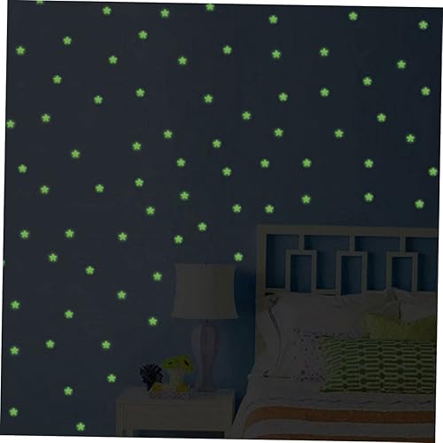 Miniatura 3 de EXCEART 402 calcomanías de pared para habitación de niños, calcomanías fluorescentes que brillan en la oscuridad, calcomanías de pared