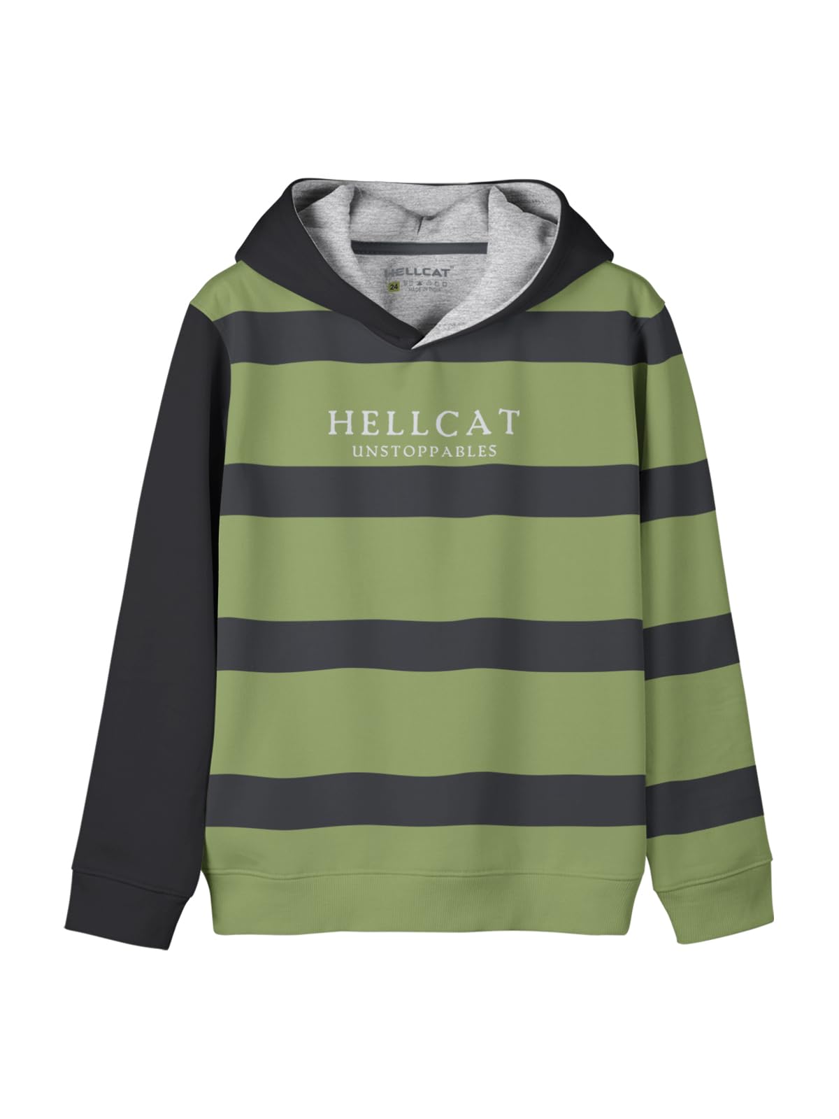 HELLCAT Striped Cotton Blend Hoodie Sweatshirt for Boys