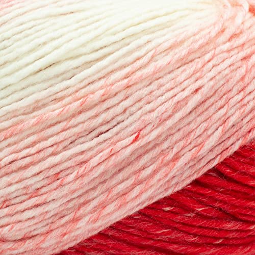 Image of (3 Pack) Lion Brand Yarn Scarfie Yarn, Red /Cream