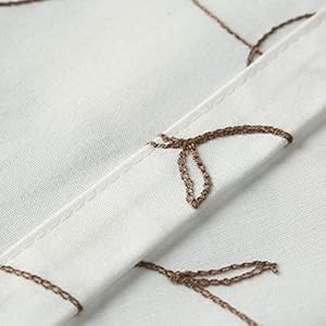 Vogol floral embroidered curtain valance elegant decorative flower pattern window valance curtain for cafe kitchen small window rod pocket 52 x 14 1 panel blue  urban country home decor