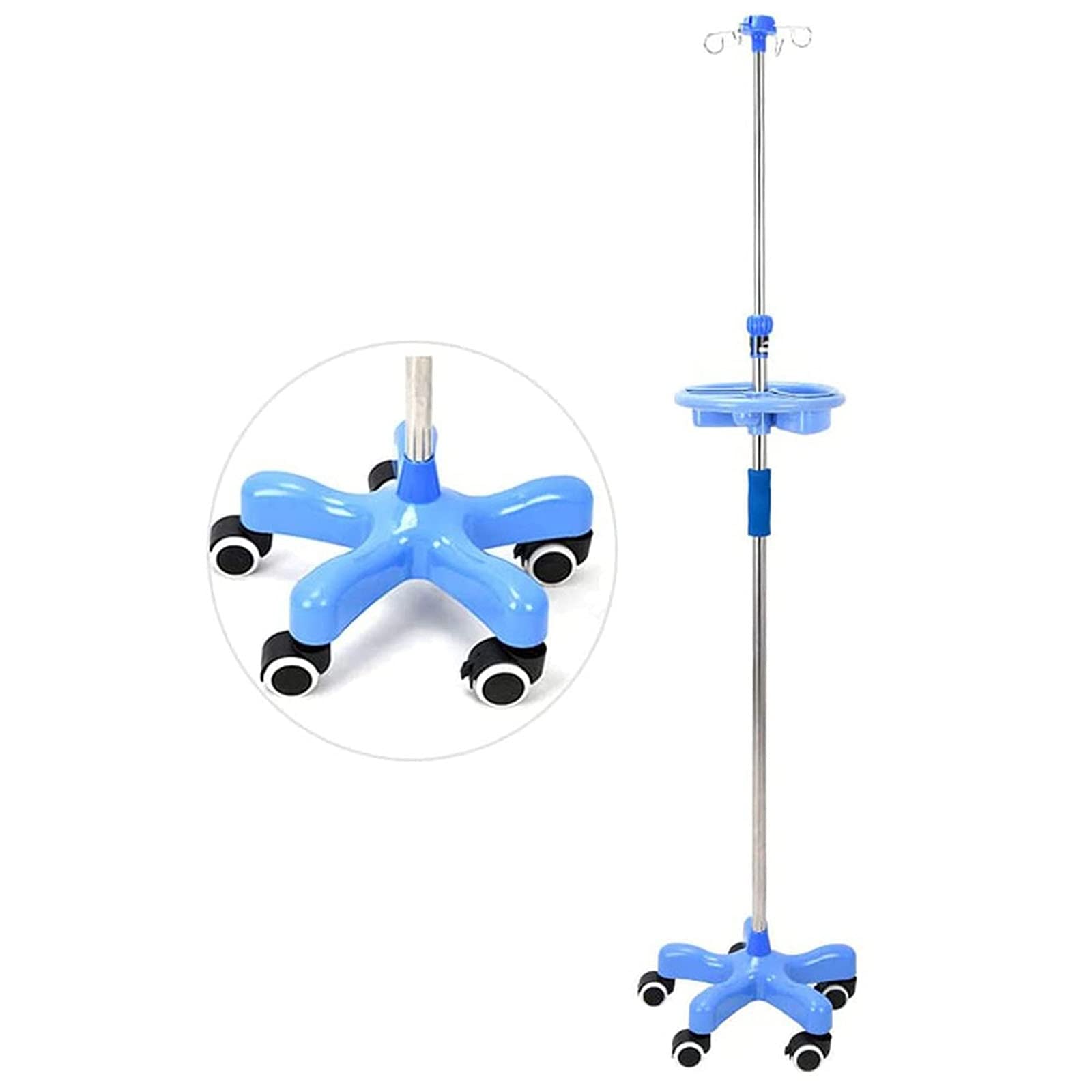 Winter Soporte para suero intravenoso portátil para infusión médica con Ruedas 43~75 Pulgadas Soporte de exhibición de Altura Ajustable - para Hospital, clínica privada y hogar (Size : C)