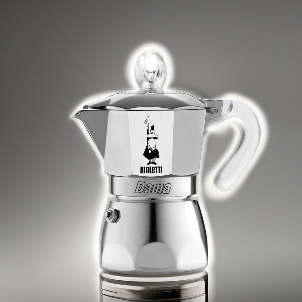 Bialetti DAMA Pure Ice Coffee Maker, 1 Cup, Not Suitable for Induction, 1 Cup (67 ml), Aluminium