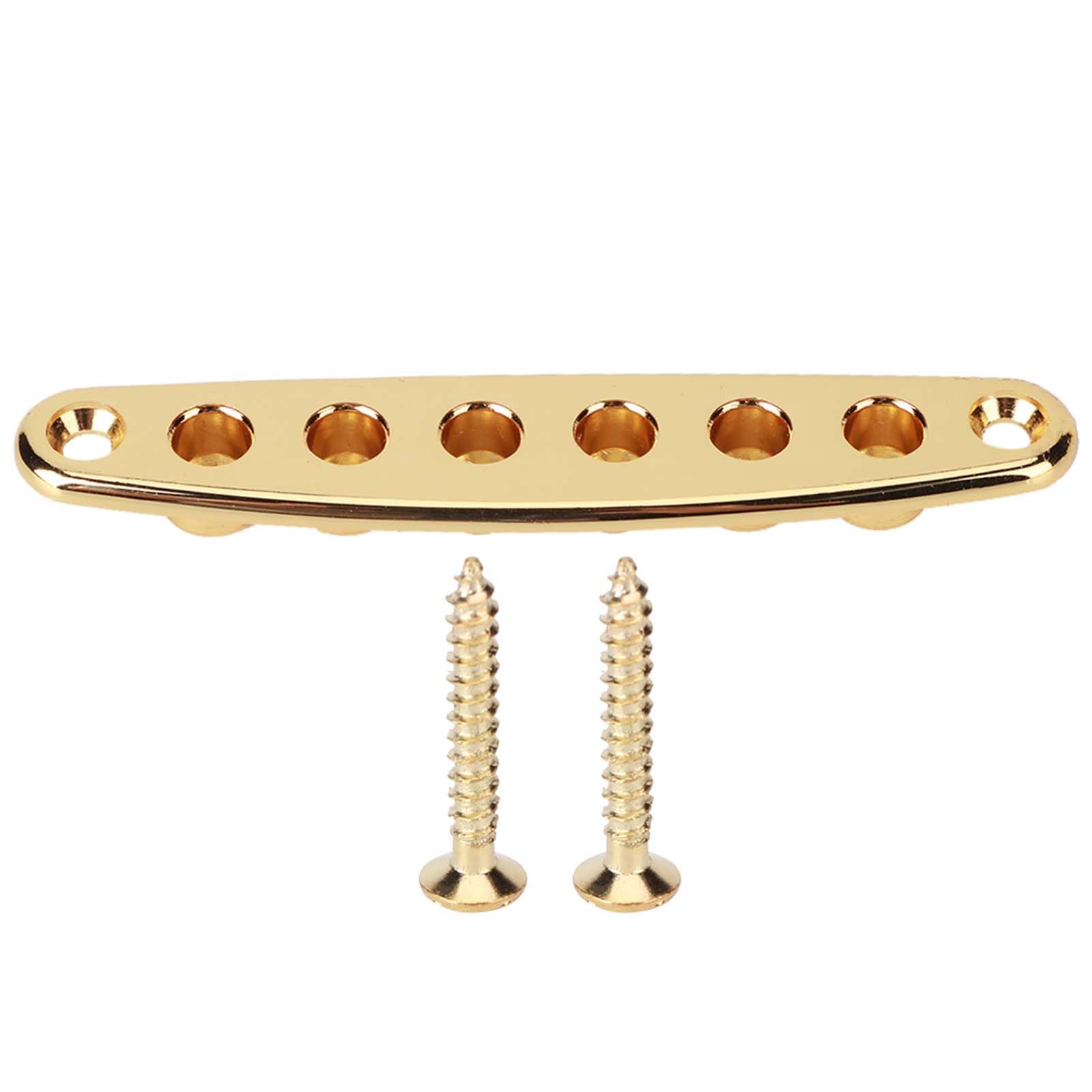 Guitar String Through Plate, Guitar Bridge String Thru Body Ferrule Plate, Metal Guitar Mounting Ferrules Bushing Plate for Bass Guitar (Gold)