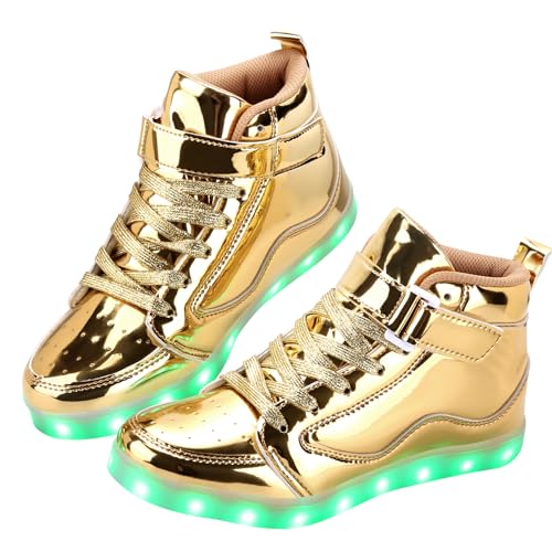 Image of Light Up Shoes Men Women LED Shoes USB Charging Adult High Top LED Sneakers Glow in The Dark Footwear for Dancing Party Festivals Festivals