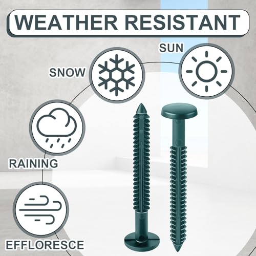 image for Blulu 18 Pcs 3 Inch Vinyl Shutter Fastener Window Panel Peg Lok Pin Pe