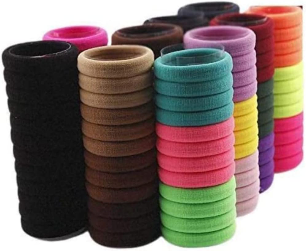 Kanha Enterprises Elastic Rubber Hair Bands (60pc) For Women & Girls