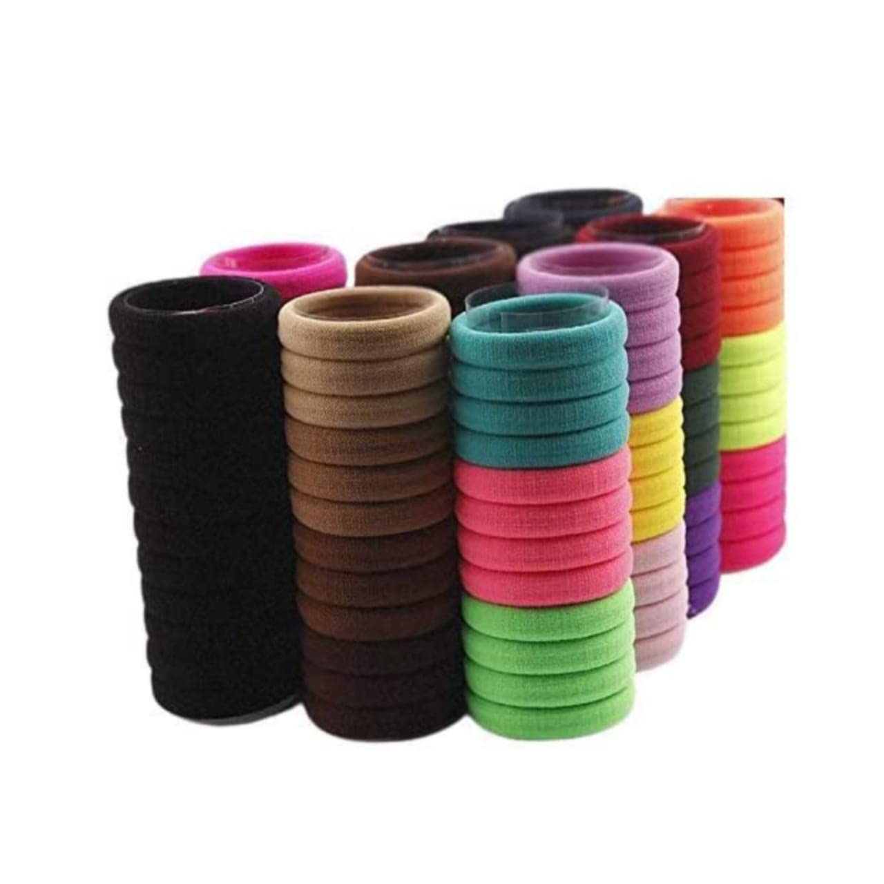Kanha Enterprises Elastic Rubber Hair Bands (60pc) For Women & Girls