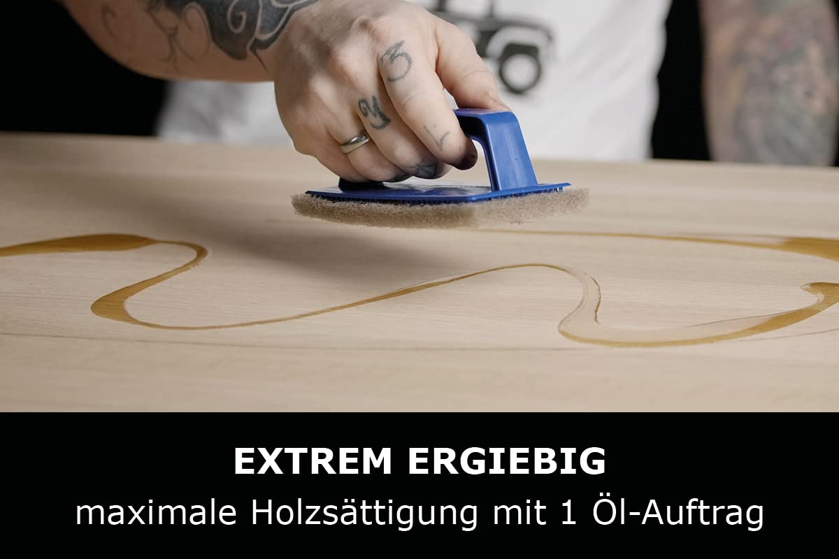 OLI-NATURA Worktop-Oil - Profi-Arbeitsplattenöl 500 ml, lebensmittelecht-zertifiziert (LFGB), lösemittelfrei, für Wohn-& Gastrobereich in Küche & Bad