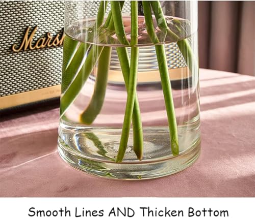 Image of Mahganya Decorative Glass Vase for Flowers Plants Home Decor Office Living Table Decorations, Vases for Home Decor, Luster Glass Vase, Heavy Weight, Sturdy (Clear)