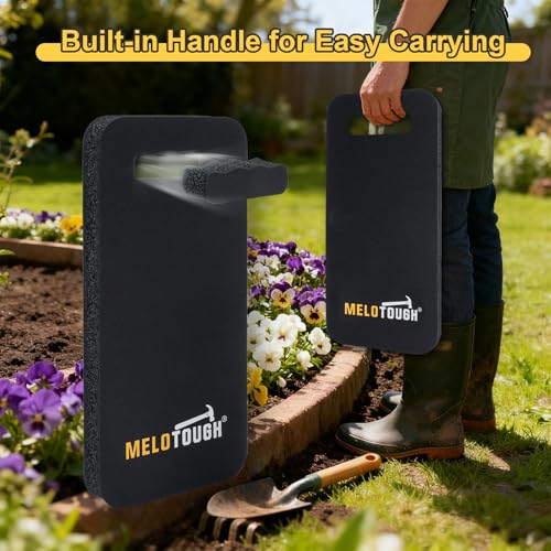 Image of MELOTOUGH Garden Kneeling Pad, 1 inch Thick Soft NBR Foam Kneeling Pads for Gardening, Cleaning, Work - Lightweight & Comfortable, 15.75 inchx7.2 inch (Black)