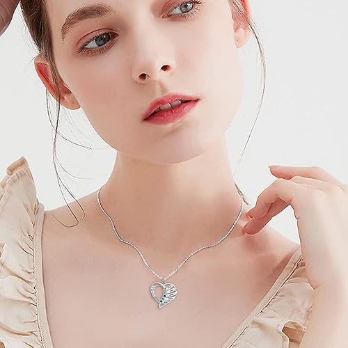 Miniatura 4 de Personalized Mom Heart Necklace Birthstone Necklace for Women Mom Jewelry with 1-6 Names Customized Name Necklace Christmas Birthday Gifts for Mama