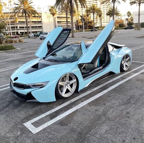 Image of HOME13Premium Baby Blue Glossy Self-Adhesive Vinyl Wrap for Car, Bike Sticker Scooty Interior & Exterior Decorative Wrap Sticker & Decal Roll Air-Release Film (Baby Blue Gloss, 20 Inch x 150 Inch)