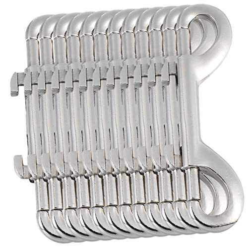 INOOMP 12pcs Metal Snap Hooks for Dog Leash Dual-Ended Snap Clips Heavy Duty for Backpack Pet Supplies