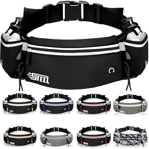 STEEL Running Belt with Water Bottle Holder Cover