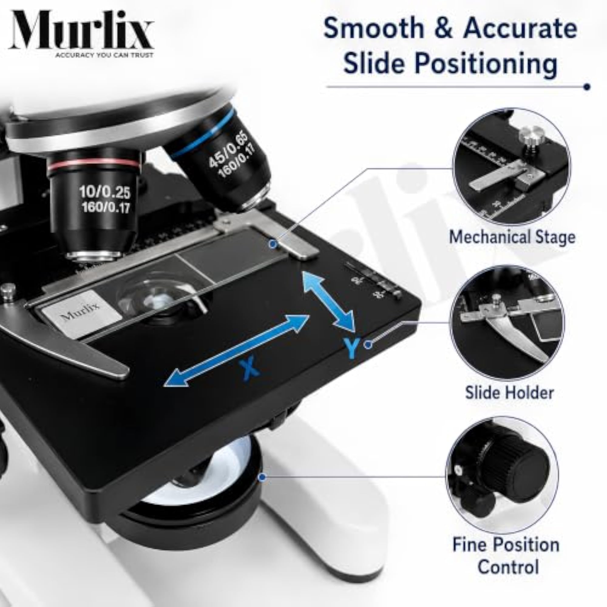 1500X Monocular Compound Microscope with LED Light