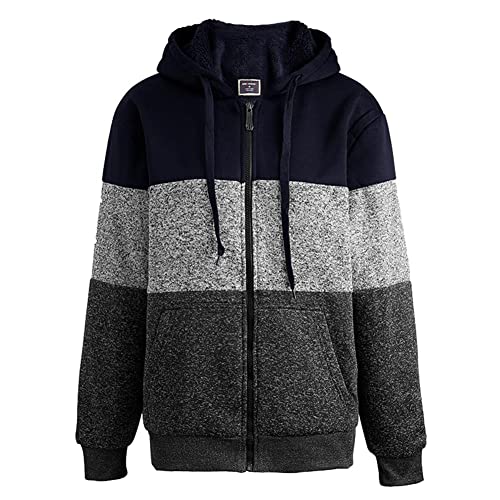 Image of Gary Com Heavyweight Sherpa Hoodies for Men, Thick Fleece Lined Full Zip Up Winter Warm Sweatshirts Work Jackets
