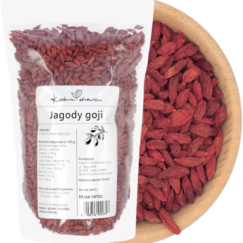 Baies de Goji Séchées 1 kg – 100 % Naturelles, Sans Conservateurs – Riche en Fibres, Protéines et Antioxydants | Superaliment | KUCHNIA ZDROWIA