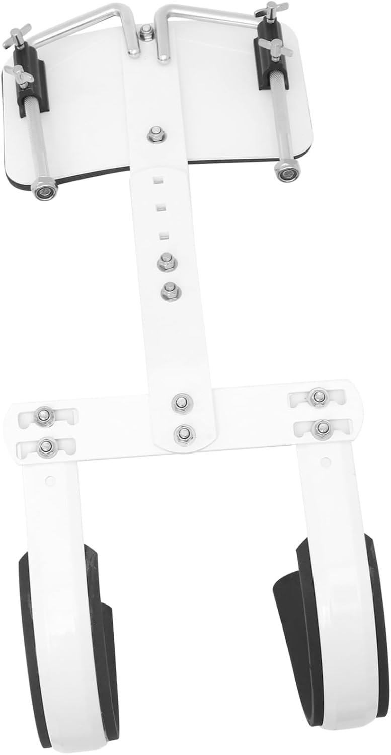 DECHOUS Adjustable Snare Drum Carrier Durable Back Frame with Shoulder Strap Convenient Snare Drum Holder for Marching Percussion White