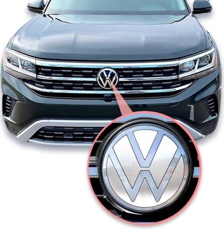 Image of IPG Decal Made for VW 2021 Passat Polo Tiguan Golf Rear /Front Emblem Logo Decals Stickers Set (4 Units) (Gloss White)