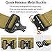 FAIRWIN Tactical Belt, Military Belt Mens Work Belt Heavy Duty Belt Nylon Webbing with V-ring Quick-Release Buckle