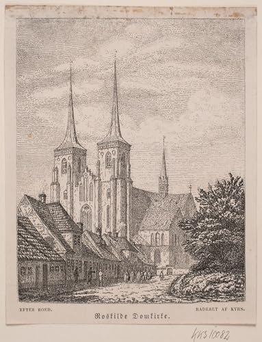 Cathédrale de Roskilde Vilhelm Kyhn grand tableau mural pour réchauffer un mur blanc