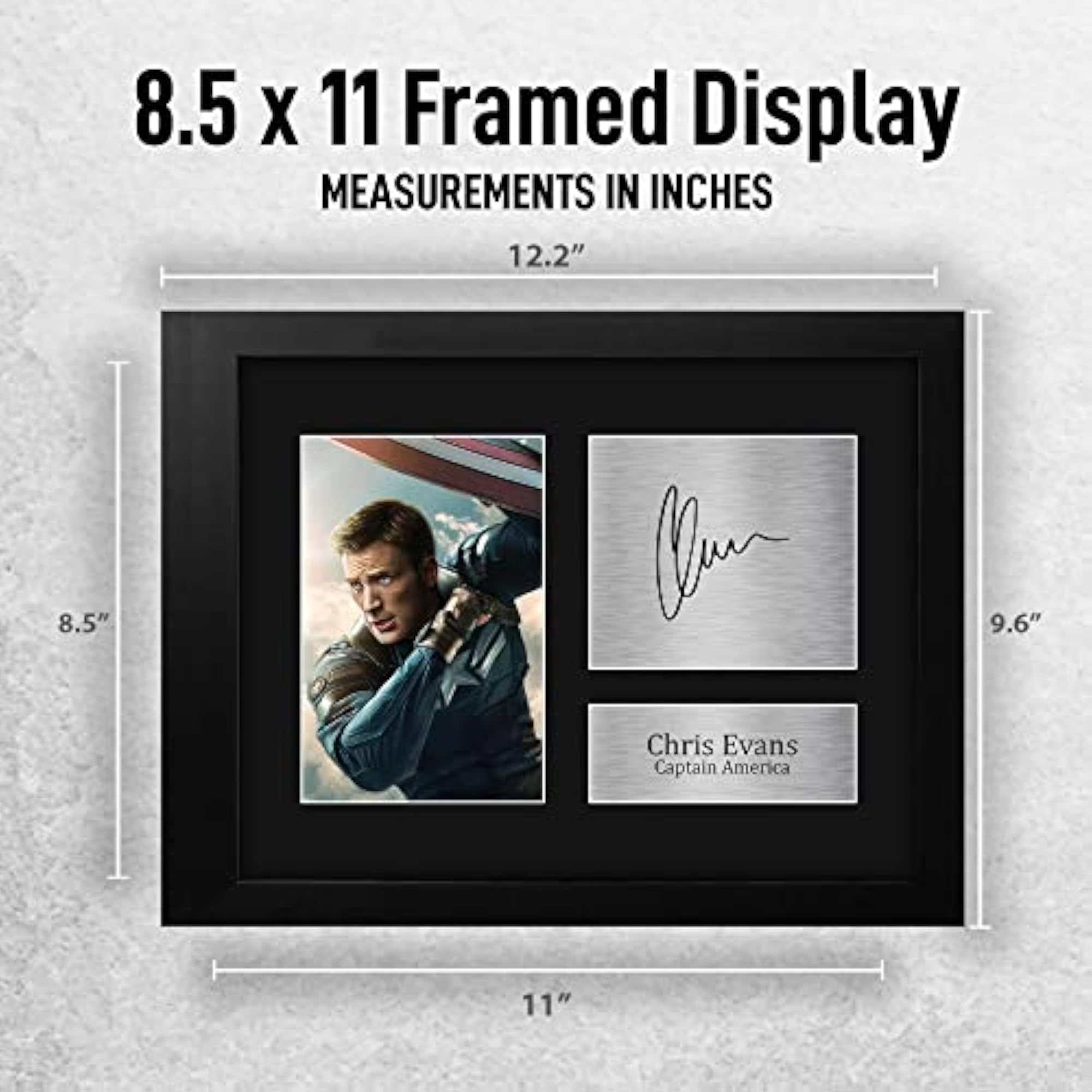 Chris Evans Framed Signed Captain America Print
