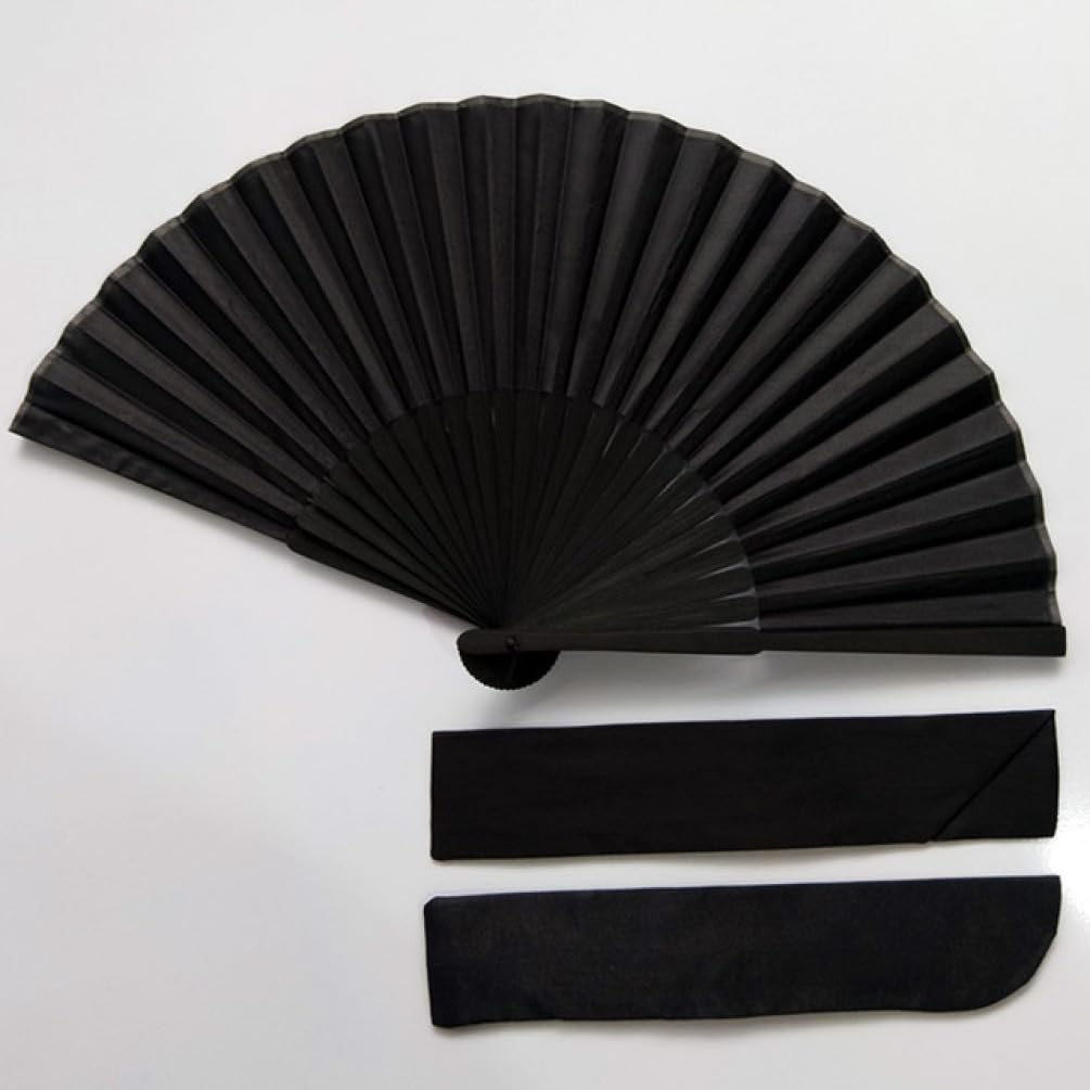 METTEOR Folding Fan Chinese Style Black Vintage Hand Fan Folding Fans Dance Wedding Party Favor Chinese Dance Party Folding Fans Tea Pot