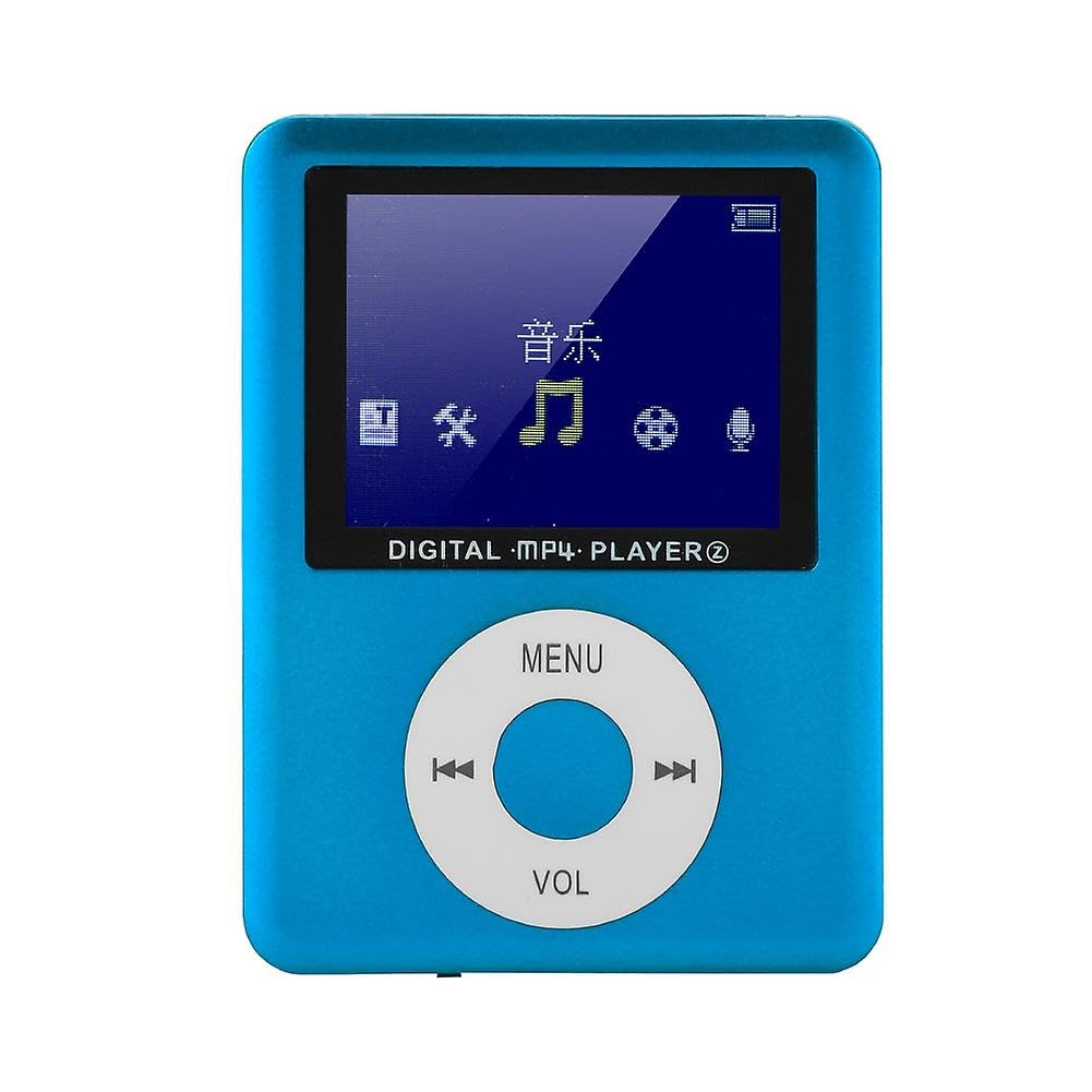 Mabron Special with 5 Years Warranty Portable Mini MP4 Music Player Video Playback, LCD Display, Lossless Audio, Supports 64GB SD Card | Compact Media Player - Blue Memory Card not Included